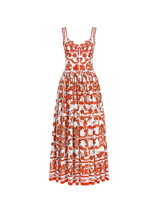 26FW 돌체앤가바나 미디 원피스 F6TTHTGDDRLS9000 NARANJA