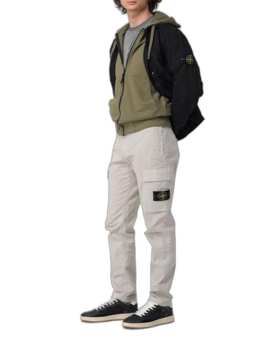 26FW 스톤 아일랜드 오가닉 코튼 플리스 레귤러 핏 후드 집업 6100061S0051V005G VERDE - STONE ISLAND