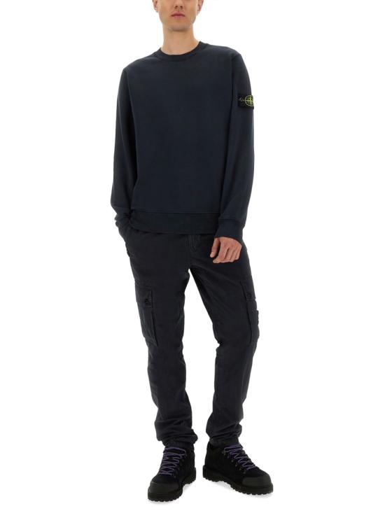 26FW 스톤 아일랜드 오가닉 코튼 플리스 레귤러 핏 크루넥 스웨트셔츠 6100060S0051V0020 AZUL MARINO - STONE ISLAND
