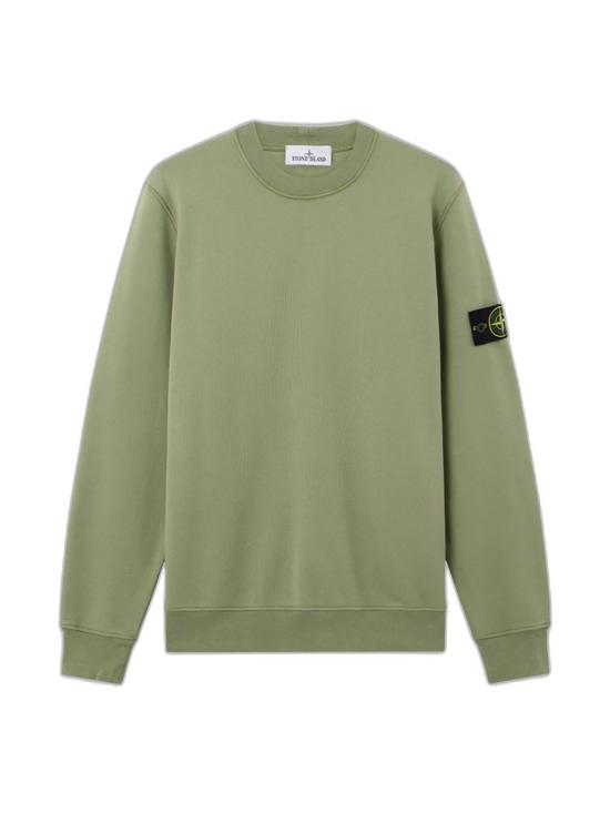 26FW 스톤 아일랜드 오가닉 코튼 플리스 레귤러 핏 크루넥 스웨트셔츠 6100060S0051V005G VERDE - STONE ISLAND