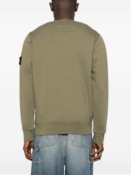 26FW 스톤 아일랜드 오가닉 코튼 플리스 레귤러 핏 크루넥 스웨트셔츠 6100060S0051V005G VERDE - STONE ISLAND