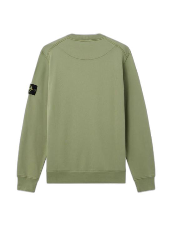 26FW 스톤 아일랜드 오가닉 코튼 플리스 레귤러 핏 크루넥 스웨트셔츠 6100060S0051V005G VERDE - STONE ISLAND