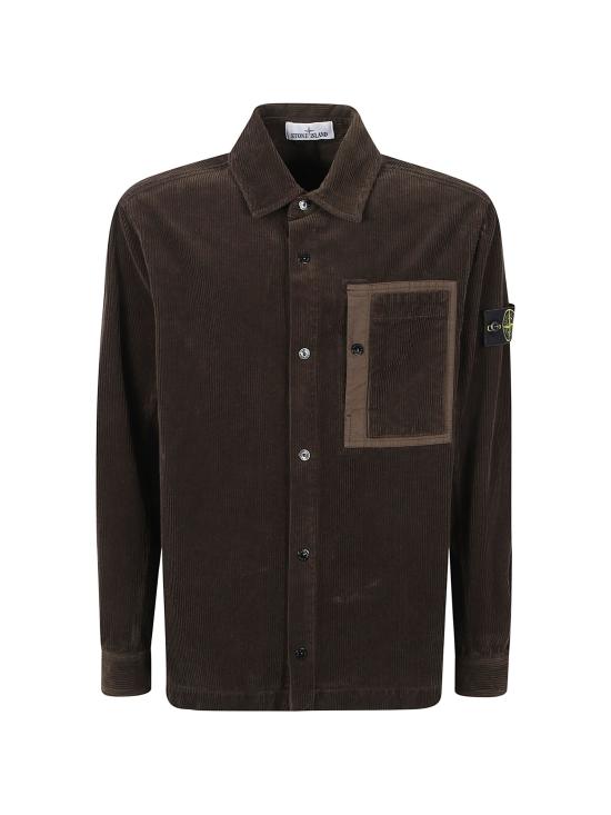 26FW 스톤 아일랜드 긴팔 셔츠 1200016S0212V0078 MARRON