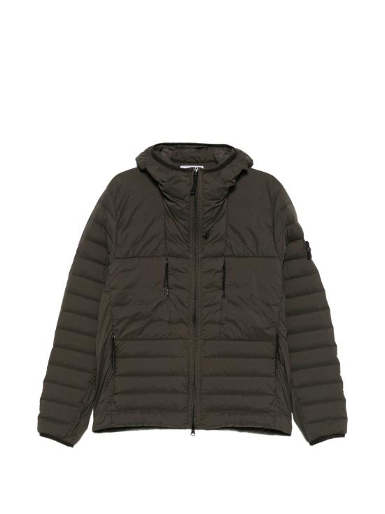 26FW 스톤 아일랜드 심리스 터널 나일론 다운 TC 후드 숏패딩 심리스 터널 나일론 다운 TC 후드 숏패딩 4100107S0183V0078 KHAKI