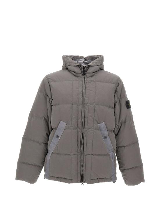 26FW 스톤 아일랜드 나일론 메탈 에코닐 드로우코드 헴 후드 다운 자켓 나일론 메탈 에코닐 드로우코드 헴 후드 다운 자켓 4100019S0019V0060 GRIS