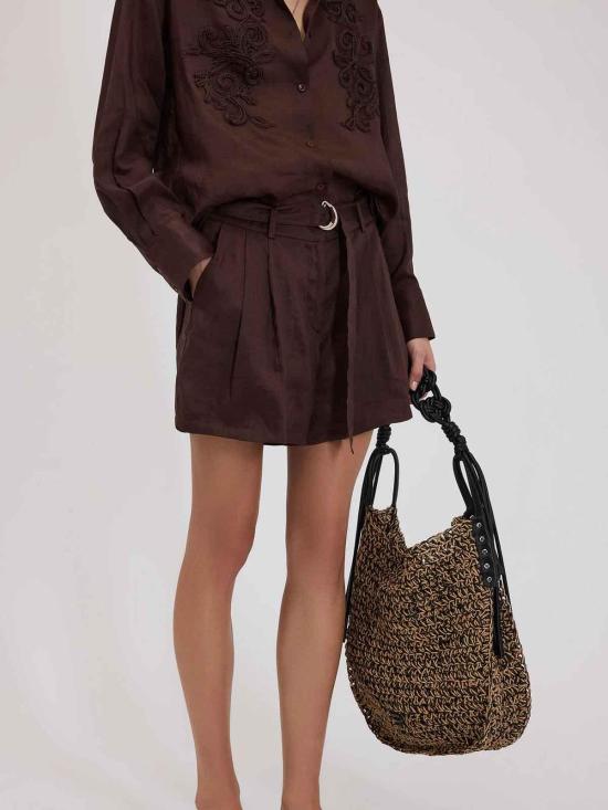 26SS 에르마노 피렌제 숏팬츠 D48EP054CCE37MF19000420 Brown - ERMANNO FIRENZE