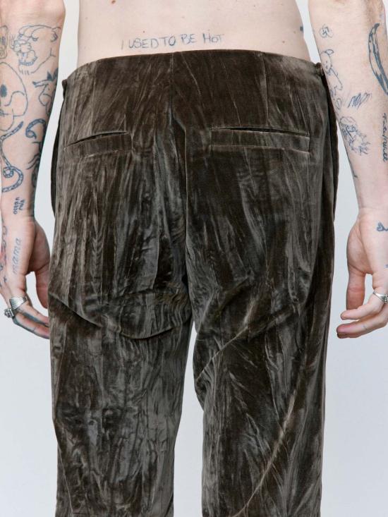  가브리엘라 콜 가먼츠 스트레이트 팬츠 205번 더스트 코튼 벨벳 테일러드 팬츠 - GABRIELA COLL GARMENTS