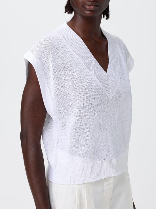 26SS 브루넬로 쿠치넬리 스웨터 MDT746402 C159 White - BRUNELLO CUCINELLI