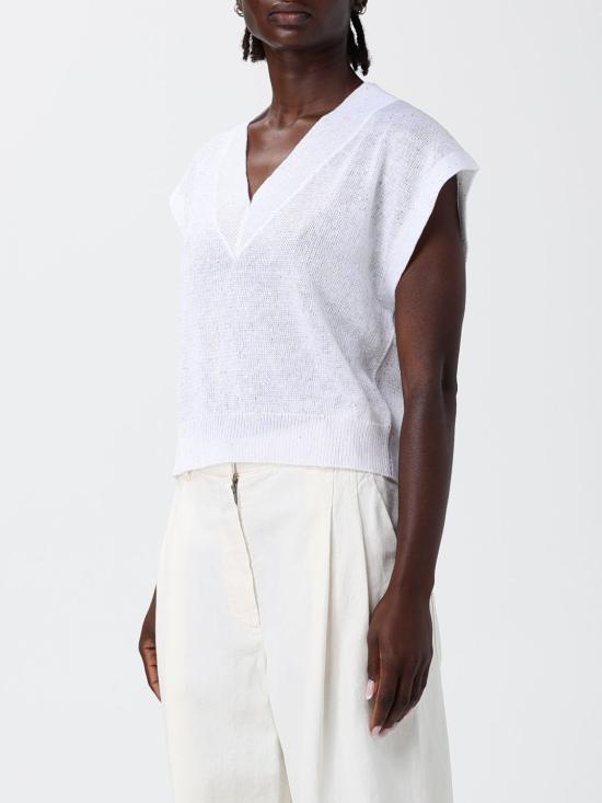 26SS 브루넬로 쿠치넬리 스웨터 MDT746402 C159 White - BRUNELLO CUCINELLI