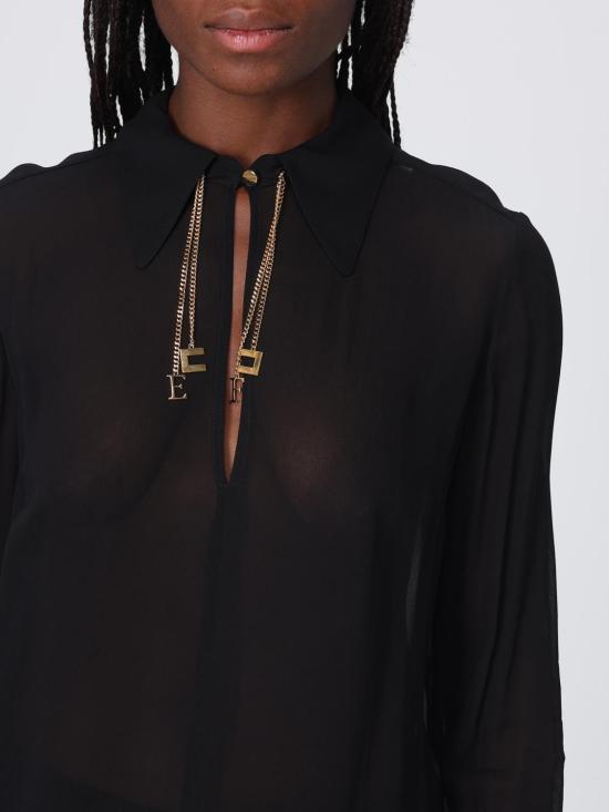 26FW 엘리자베타프랜치 블라우스 CA19466E2 110 Black - ELISABETTA FRANCHI
