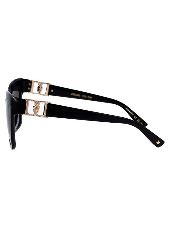  디스퀘어드2 안경 Dsquared2 D20207 S 아세테이트 선글라스 블랙 - DSQUARED2