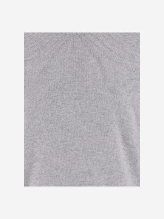  보테가베네타 터틀넥 보테가 베네타 캐시미어  (가죽 디테일, 그레이) - BOTTEGA VENETA