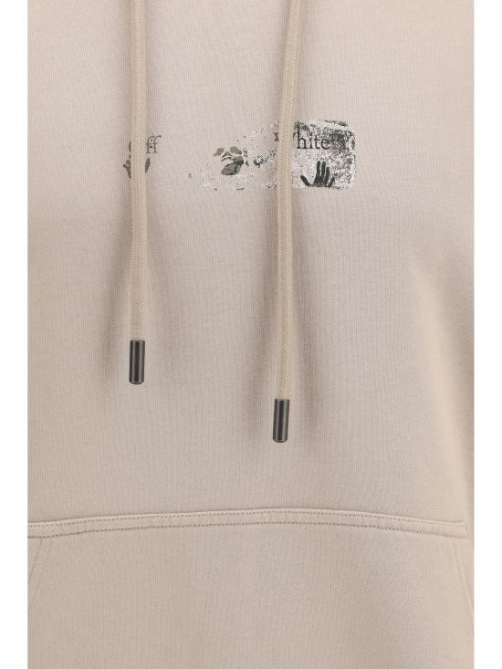 26FW 오프화이트 후드 티셔츠 OMBB085F26FLE00400 031 BEIGE - OFF WHITE