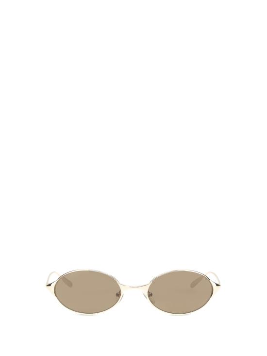  알렉산더 맥퀸 안경 네오 오벌 선글라스 골드/브라운 - ALEXANDER MCQUEEN