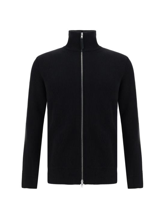  마르지엘라 터틀넥 메종  코튼 지퍼업  블랙 - MAISON MARGIELA