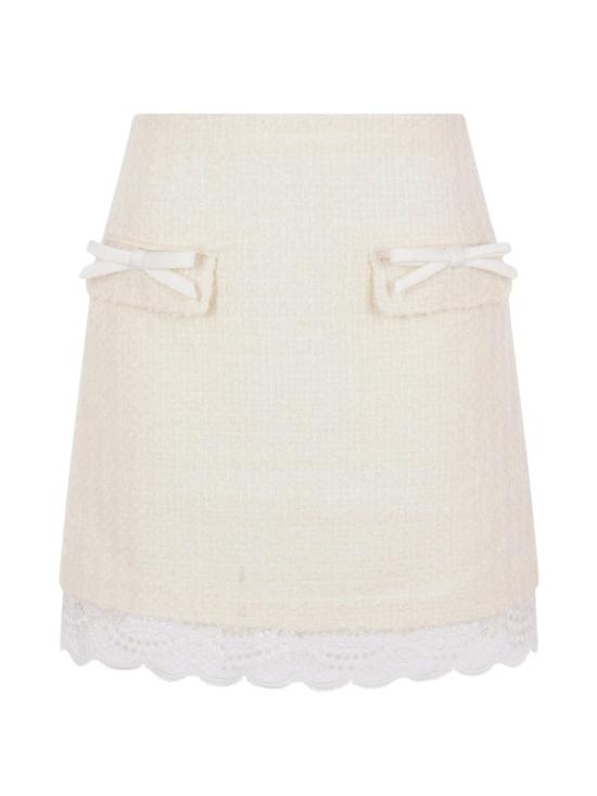 26FW 셀프 포트레이트 미디 스커트 PF26002SKCCREAM White