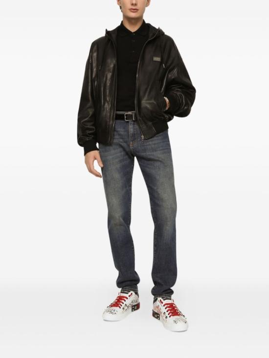 26FW 돌체앤가바나 로고 코튼 피케 폴로 셔츠 G8PL4TG7P1DN0000 Black - DOLCE & GABBANA