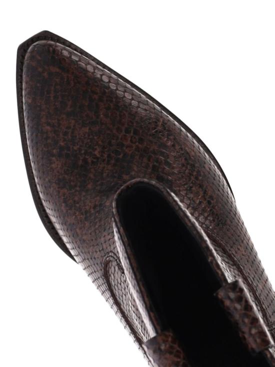 26FW 이자벨마랑 두에르토 텍스쳐드 레더 힐 웨스턴 부츠 BO0003FA D3A32S11MA Brown - ISABEL MARANT