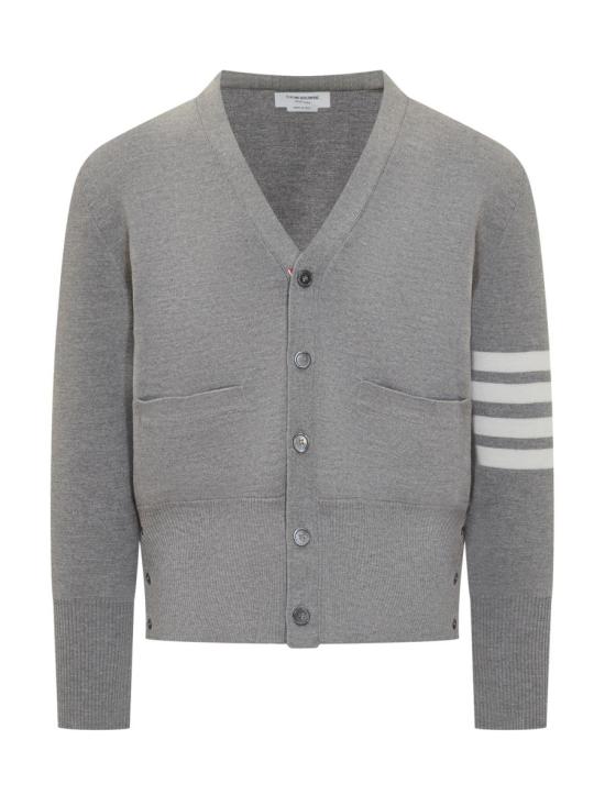 26FW 톰브라운 울 4바 브이넥 가디건 MKC160A 00014 055 LIGHT GREY DOM