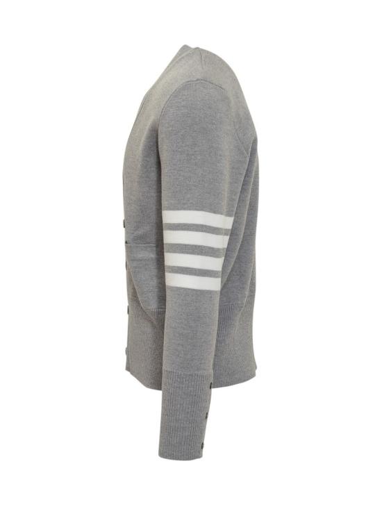 26FW 톰브라운 울 4바 브이넥 가디건 MKC160A 00014 055 LIGHT GREY DOM - THOM BROWNE