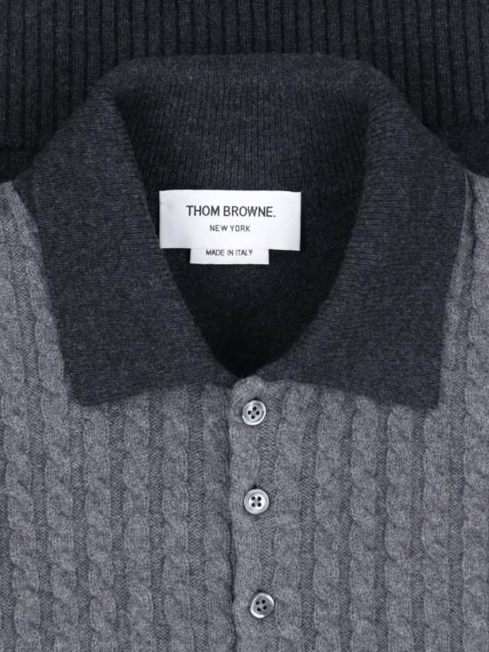 26FW 톰브라운 니트웨어 MKP166A Y1018982 Grey - THOM BROWNE