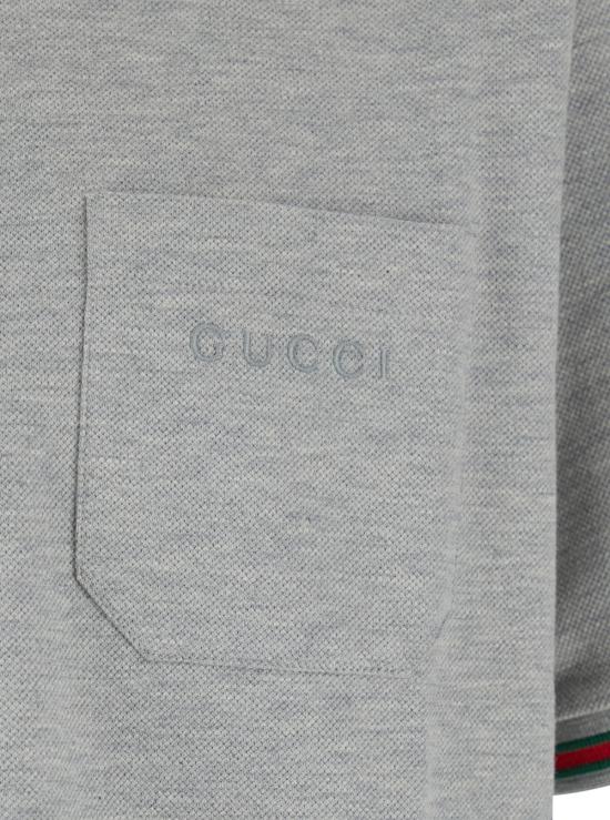  구찌 폴로 티셔츠 폴로 셔츠 그레이 - GUCCI