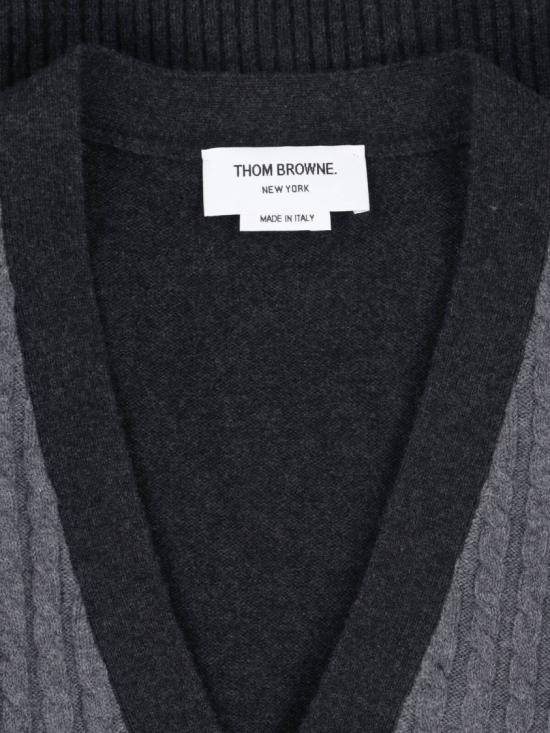 26FW 톰브라운 니트웨어 MKC650A Y1018982 Grey - THOM BROWNE