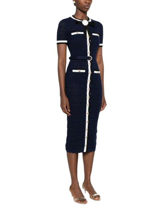 26FW 셀프 포트레이트 원피스 PF26072MANNAVY Blue - SELF PORTRAIT