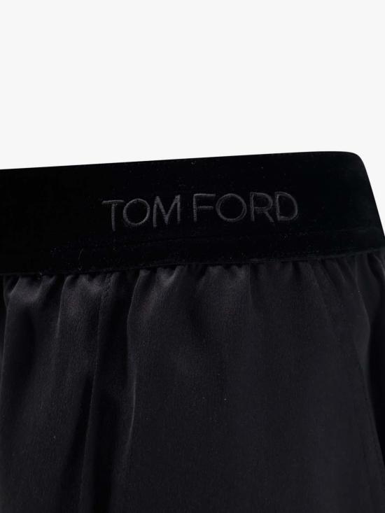  톰포드 스트레이트 팬츠 톰 포드 새틴 실크 팬츠 블랙 - TOMFORD