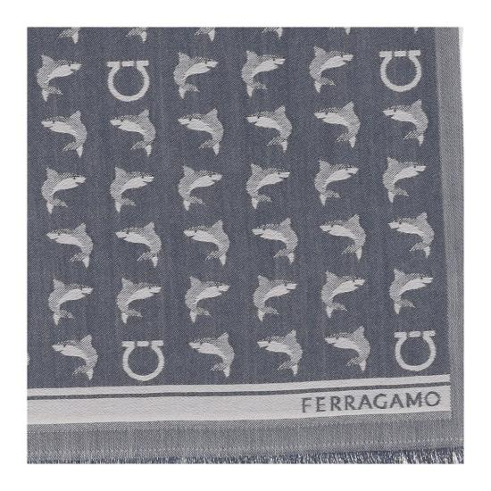 26FW 살바토레 페라가모 머플러/스카프 520184002 Grey - SALVATORE FERRAGAMO