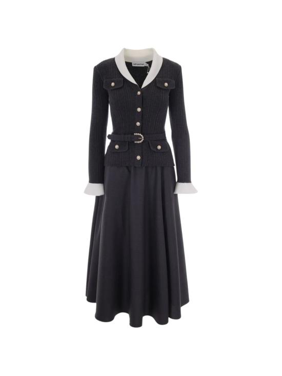 26FW 셀프 포트레이트 원피스 PF26131MAGRGREY Black