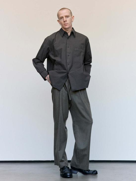  가브리엘라 콜 가먼츠 스트레이트 팬츠 288번 더스트 헤비 울 드로스트링 팬츠 - GABRIELA COLL GARMENTS