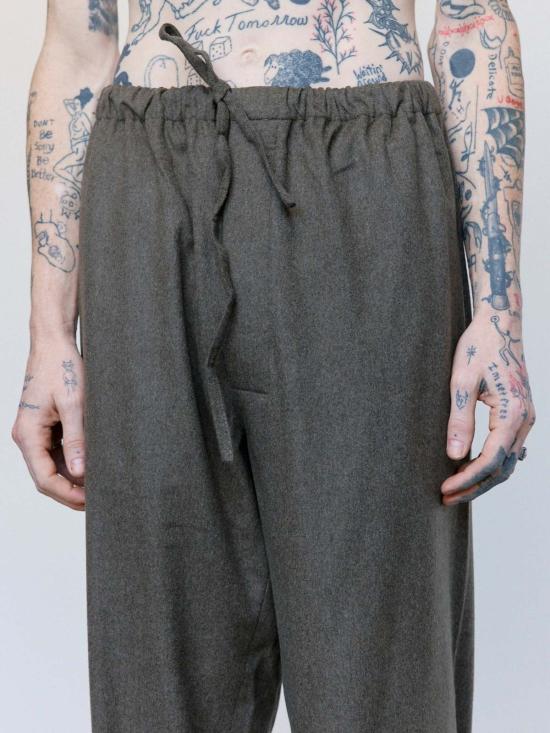  가브리엘라 콜 가먼츠 스트레이트 팬츠 288번 더스트 헤비 울 드로스트링 팬츠 - GABRIELA COLL GARMENTS