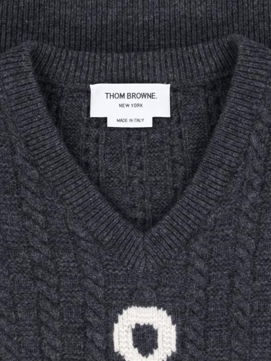 26FW 톰브라운 버진 울 스웨터 버진 울 스웨터 MKA593A Y1005025 Grey - THOM BROWNE