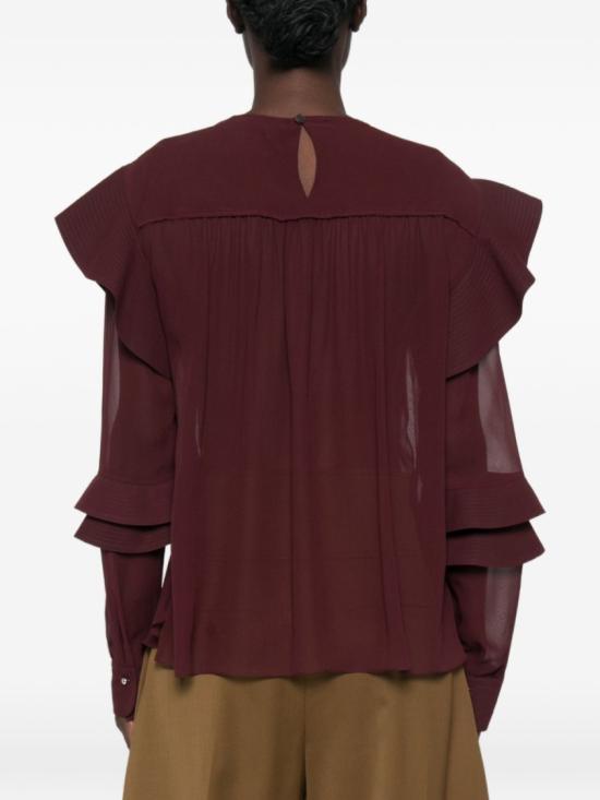 26FW 랑방 탑 RW TO0005 6259 A26 391 Burgundy - LANVIN