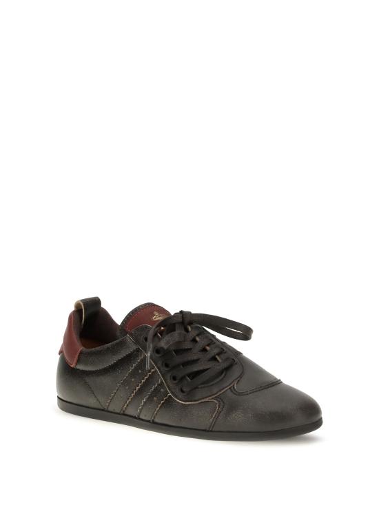 26FW 비비안웨스트우드 Plimsoll 드렁큰 ORB 자수 레더 스니커즈 75020066WL00FC P410 BLACK - VIVIENNE WESTWOOD
