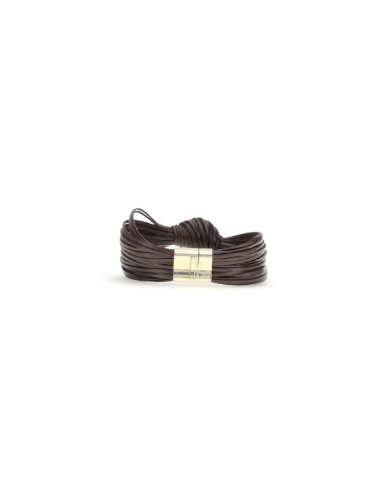  보테가베네타 팔찌 보테가 베네타 가죽 매듭  다크 바로로 - BOTTEGA VENETA