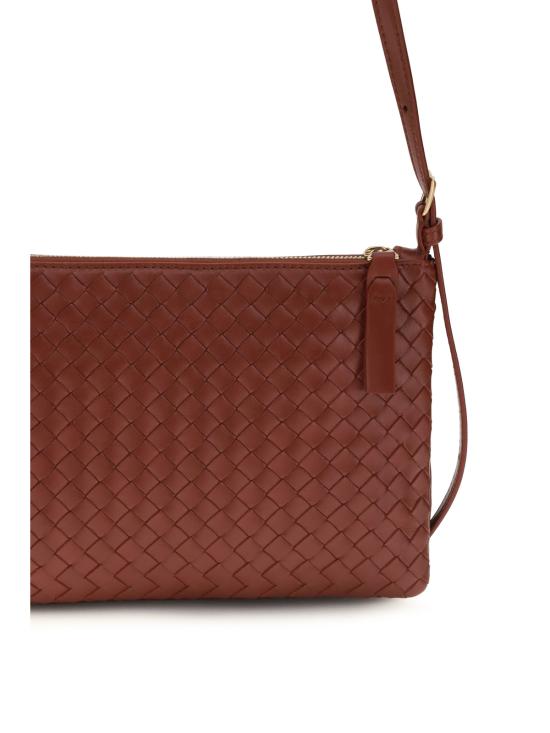 보테가베네타 가방 Bottega Veneta 인트레치아토 송아지 가죽 숄더백 라바 레드/브라스 - BOTTEGA VENETA