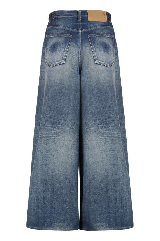  MM6 메종마르지엘라 데님 팬츠 Mm6 메종 마르지엘라 와이드 레그 데님 진 - MM6 MAISON MARGIELA