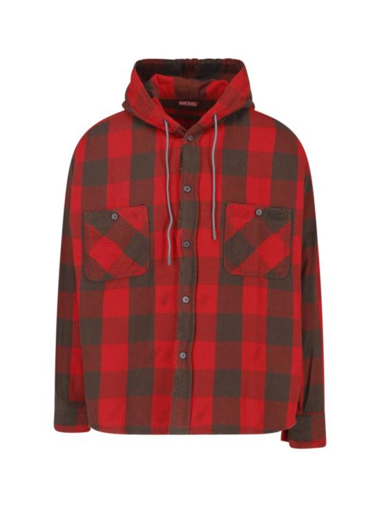 26FW 디젤 후드 티셔츠 A23341 0HNBX42A Red