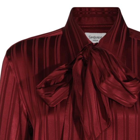 26FW 생로랑 탑 838125Y142U5504 Burgundy - SAINT LAURENT