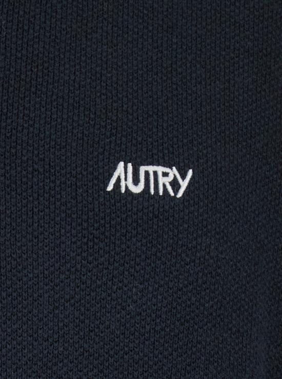  오트리 폴로 티셔츠 스트라이프 칼라 긴팔 폴로 셔츠 (블루) - AUTRY