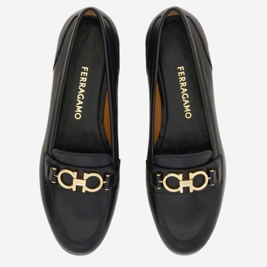  살바토레 페라가모 로퍼 페라가모 가죽 루프  블랙 - SALVATORE FERRAGAMO