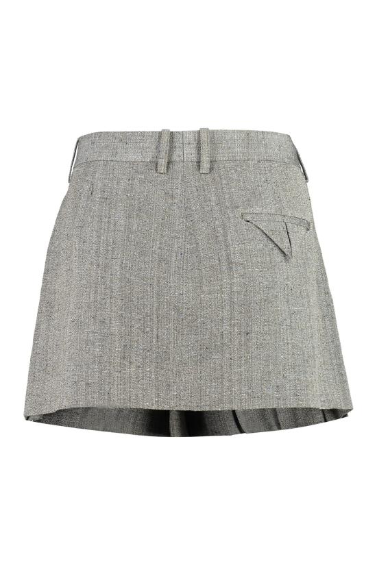  보테가베네타 미디 스커트 보테가 베네타 플리츠  브라운 - BOTTEGA VENETA
