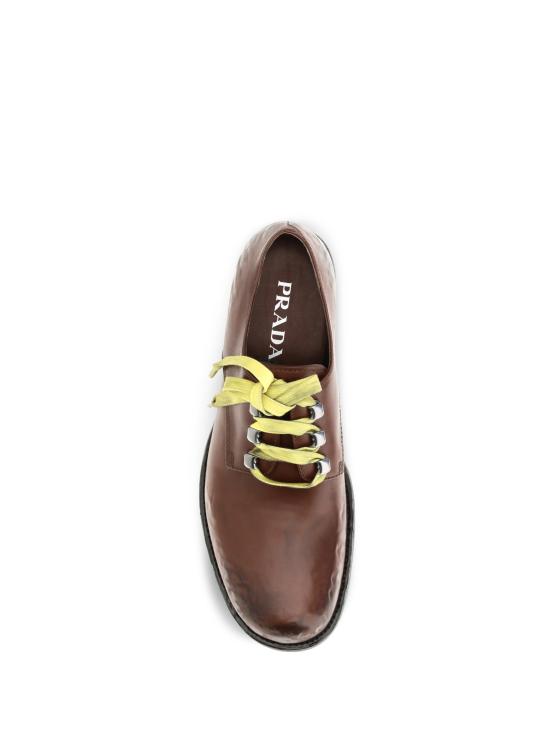 26FW 프라다 앤틱 레더 레이스업 슈 1E605OF0353ZPR F0324 BROWN - PRADA