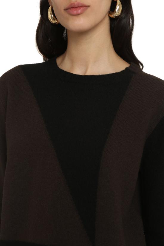 질샌더 스웨터 질 샌더 크루넥 기하학 무늬 울 - JIL SANDER