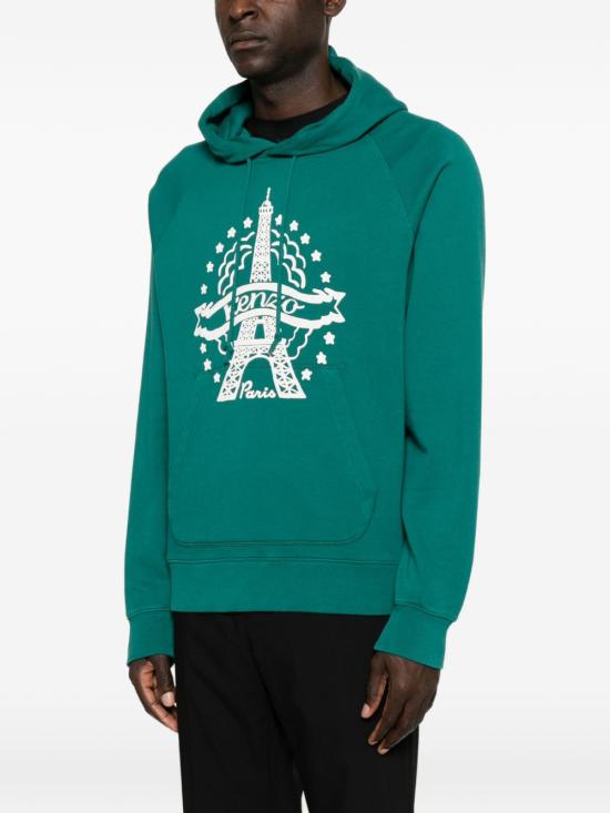 26FW 겐조 후드 티셔츠 FG65HO553 4MQ55 GREEN - KENZO
