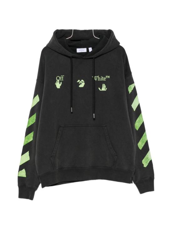 26FW 오프화이트 후드 티셔츠 OMBB085F26FLE0 0T00 BLACK