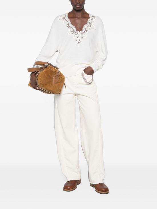 26FW 에르마노 피렌제 스트레이트 팬츠 D49EP062 EJ0MF333 WHITE - ERMANNO FIRENZE