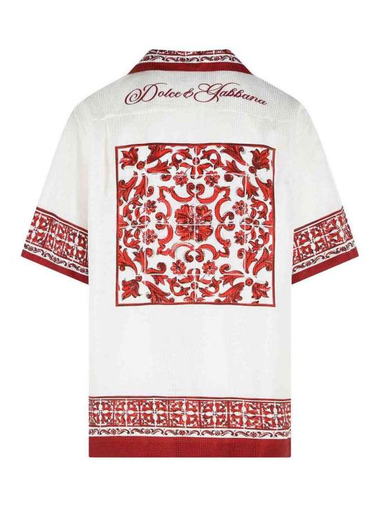 26FW 돌체앤가바나 반팔 셔츠 G5JH9THI135IP5DQ White - DOLCE & GABBANA